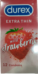 Durex Wild Strawberry Condoms for Men 12 No's