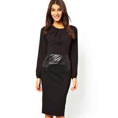 ItspleaZure Black Full Sleeve A-Line Bodycon Dress