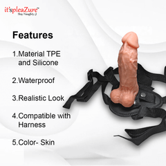 Product with features listed on a white background