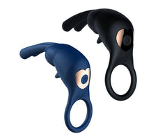 Itspleazure Black Multispeed Rabbit Vibrating Penis Ring