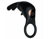 Itspleazure Black Multispeed Rabbit Vibrating Penis Ring