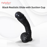 ItspleaZure Black Realistic Dildo with Suction Cup