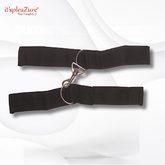 ItspleaZure Wide Black Faux Leather Handcuffs