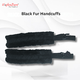 ItspleaZure Black Fur Handcuffs