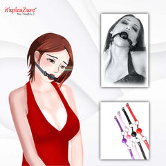 Black Leather Ball Mouth Gag at Itspleazure