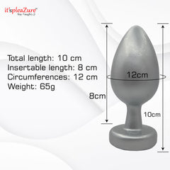 Silver Jewel Anal Butt Plug from Itspleazure