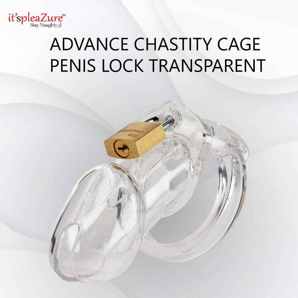 Advance Chastity Cage Transparent Penis Lock for Men at Itspleazure