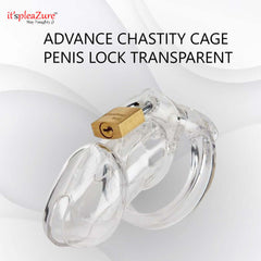 Advance Chastity Cage Transparent Penis Lock for Men at Itspleazure