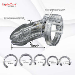 Advance Chastity Cage Transparent Penis Lock for Men at Itspleazure