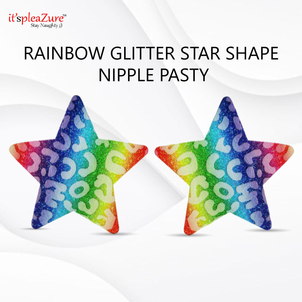 Itspleazure Rainbow Glitter Flower Shape Nipple Pasty