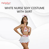 ItspleaZure White Nurse Sexy Costume with Skirt