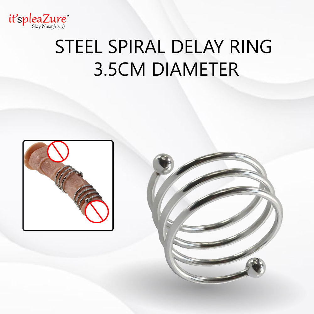 Itspleazure Steel Spiral Penis Ring 