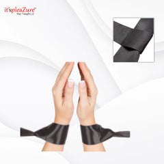 Black Satin Hand Cuff Bondage Restraint by Itspleazure
