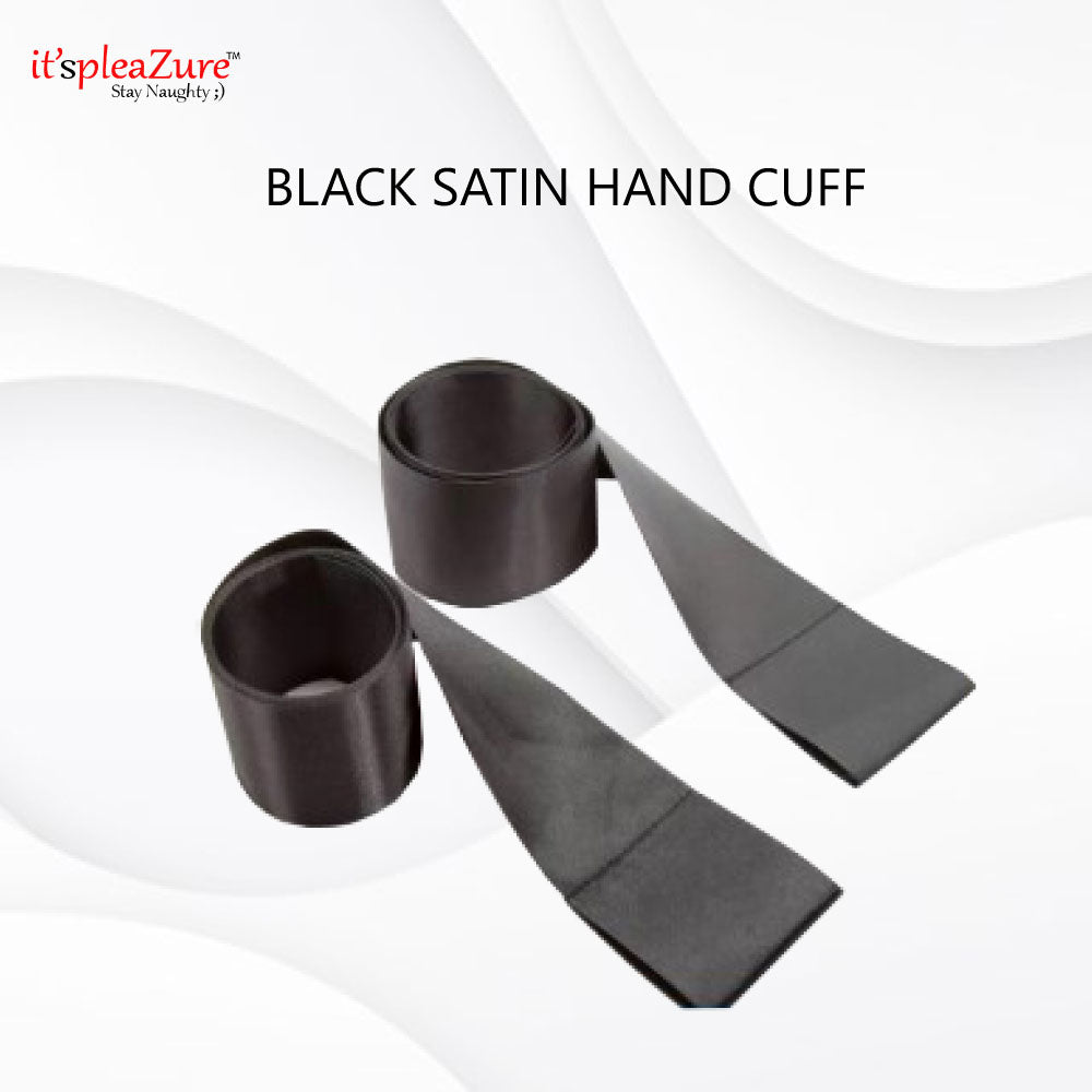Black Satin Hand Cuff Bondage Restraint by Itspleazure