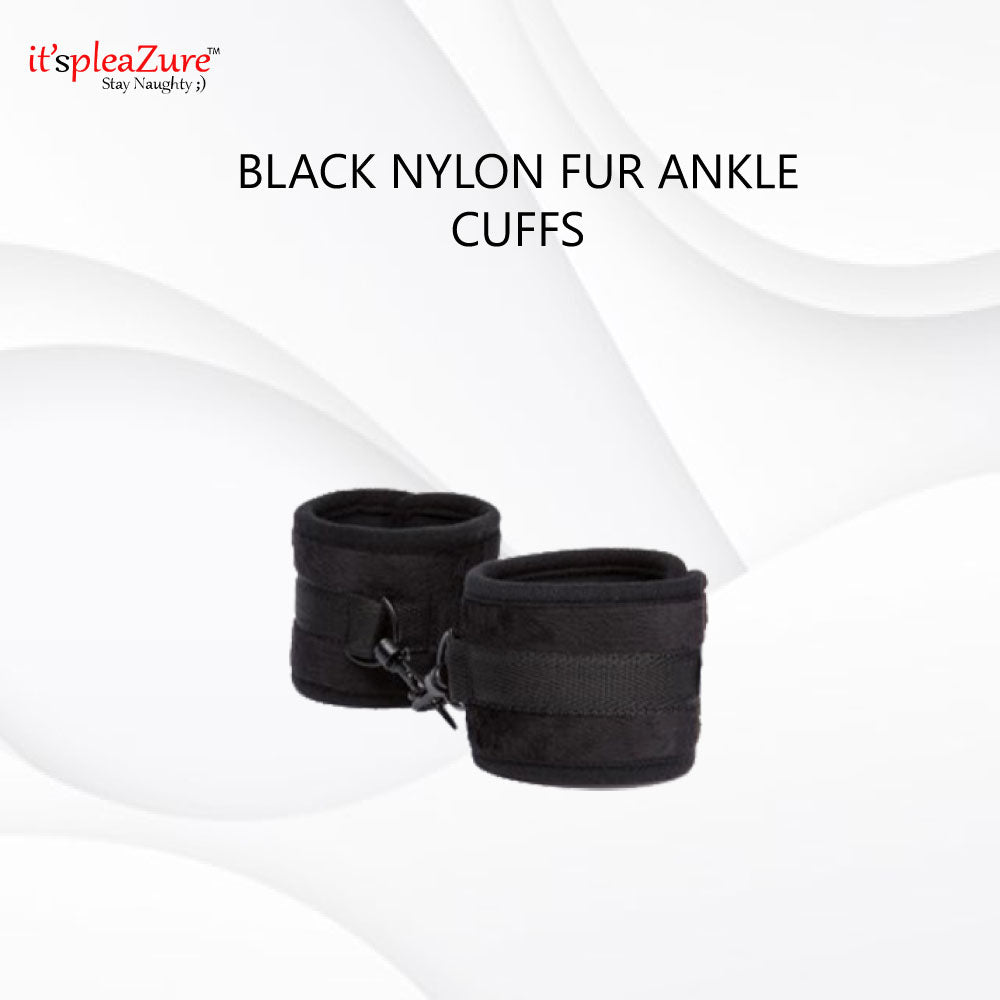 Black Nylon fur Ankle cuff by Itspleazure