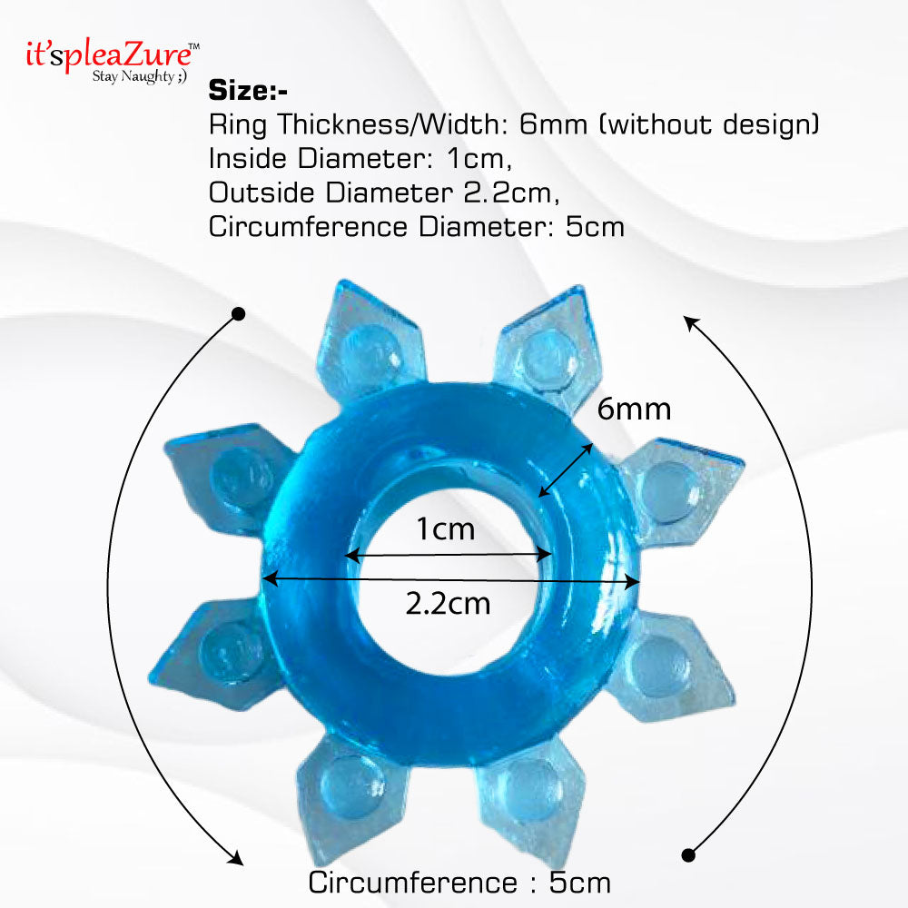 Itspleazure Spiked Silicone Delay Ring for Sex