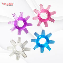 Itspleazure Silicone Thik Spiked Sex Ring - Mix Color