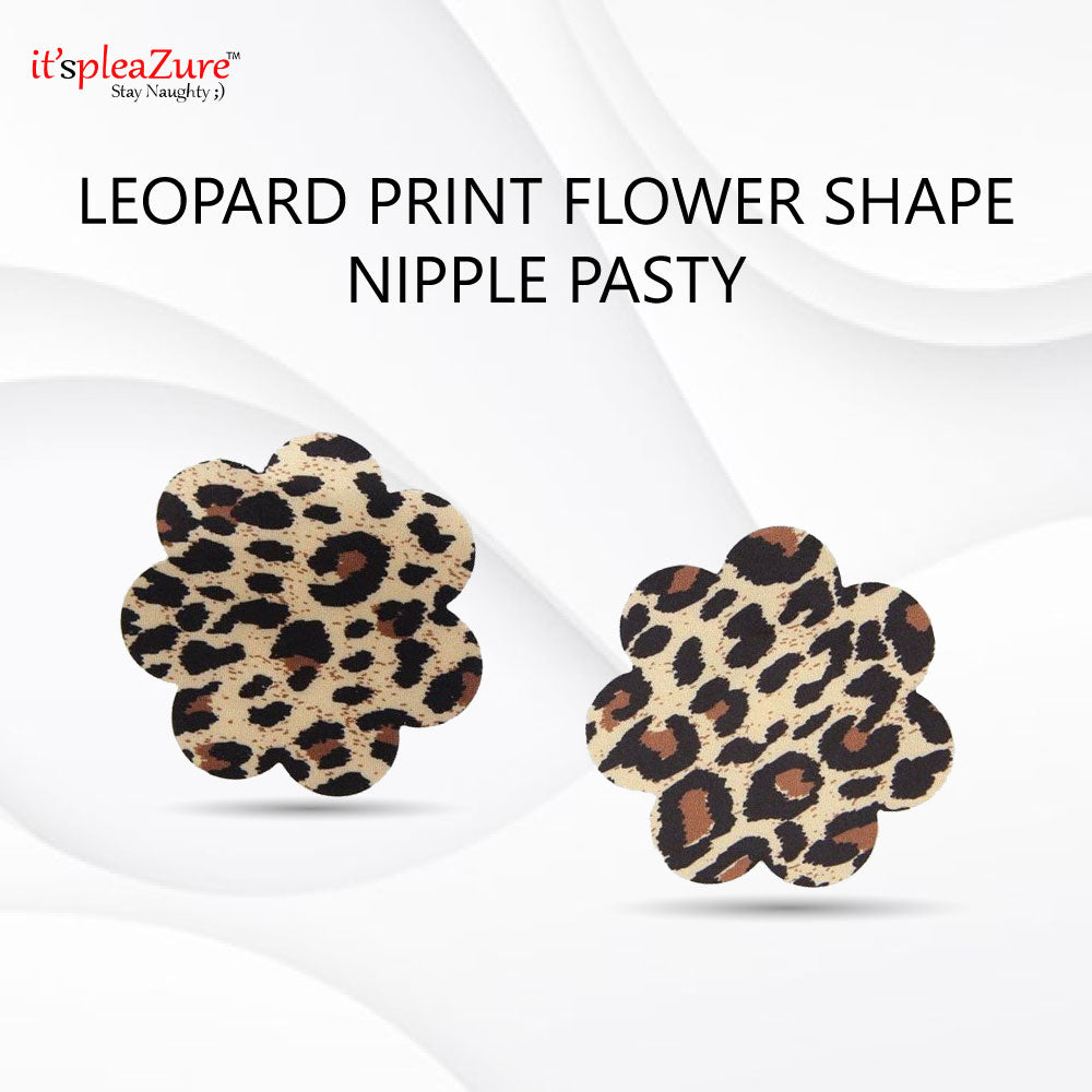 Flower shaped Leopard printed Nipple Pasty by Itspleazure