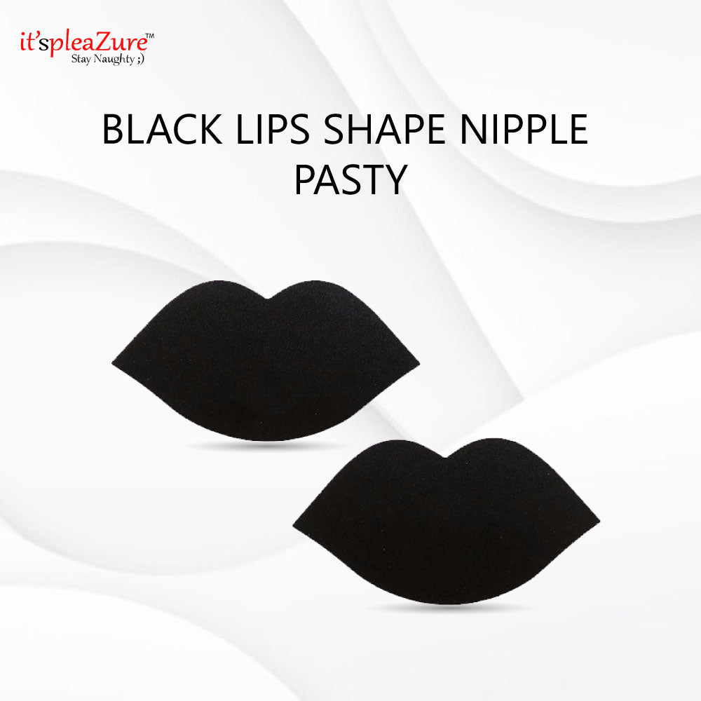 Black Lip shaped Nipple Pasties by Itspleazure