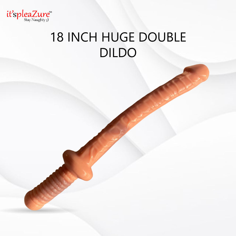 18-inch double-ended silicone dildo for versatile play
