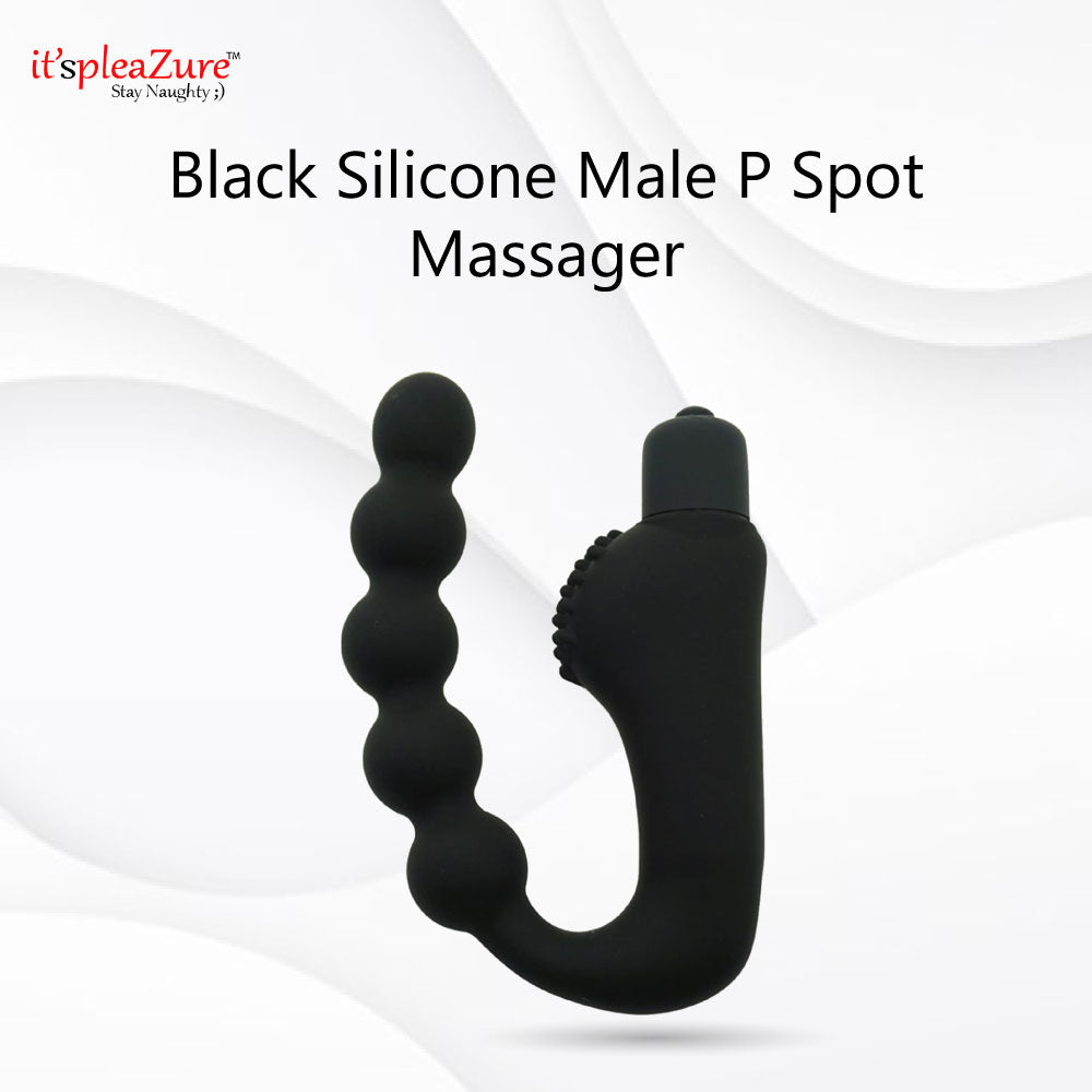 it'spleaZure black silicone P-spot massager for male prostate stimulation