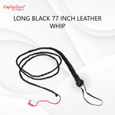 It'spleaZure 77 Inch Professional Leather Whip - Premium BDSM Impact Toy