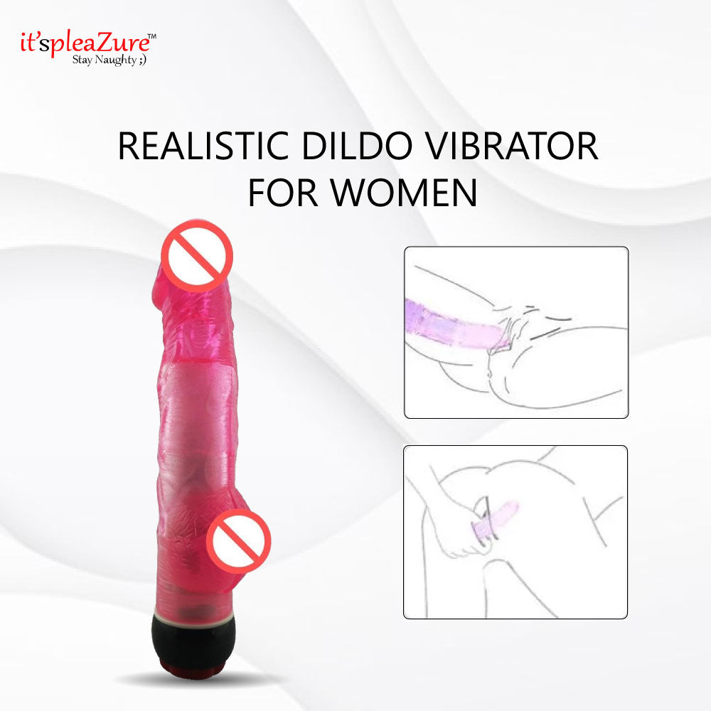 Silicon jelly dildo vibrator for women
