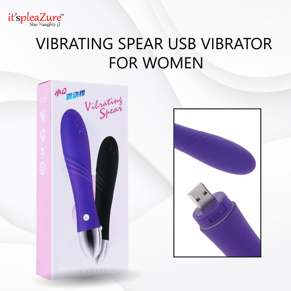 it'spleaZure Vibrating Spear USB Vibrator - Sleek medical silicone vibrator for women