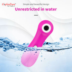 Waterproof pink suction massager with beautiful design for aquatic play