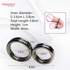 Itspleazure 2 Loop Steel Chastity Ring