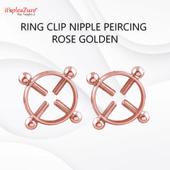 Buy Rose Gold Clip Nipple Ring - No-pierce stainless steel jewelry