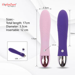 Dimensions: 17cm length, 12cm insertable, 3.3cm diameter - USB-powered vibrator
