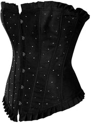 Women's Sexy Beaded Black Corset