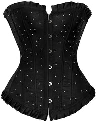 Women's Sexy Beaded Black Corset