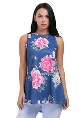 Gracious Sleeveless Floral High Neck Blouse for Women at itspleaZure