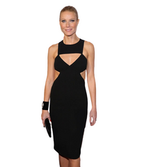 ItspleaZure Sexy Cut-out Little Black Midi Dress