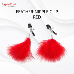 Black Feather Nipple Clamp Clip for Women at Itspleazure