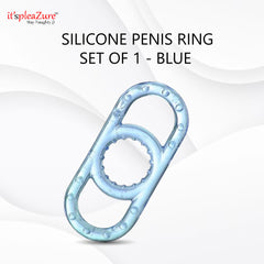 Itspleazure Silicone blue penis ring  