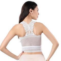 ItspleaZure Women's White Y-White Crop Top Regular Fit Top Lingerie