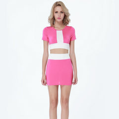 ItspleaZure Pink and White 2 Tone Dress for  at itspleaZure