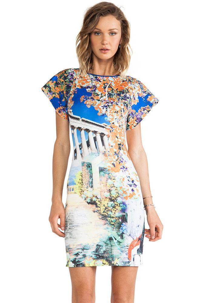 ItspleaZure Woman's Garden of Athena Print Dress for at itspleaZure