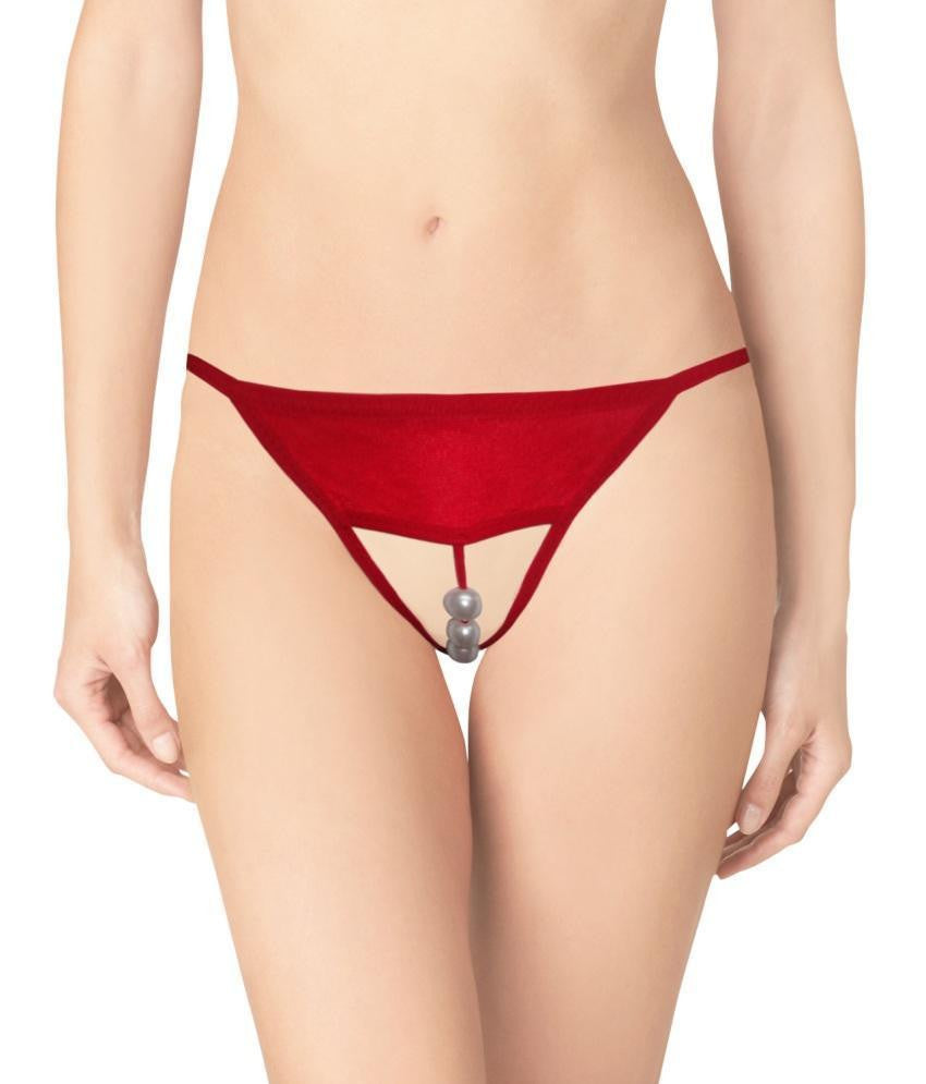 ItspleaZure Womens Sexy Open Crotch Pearl Thong for at itspleaZure