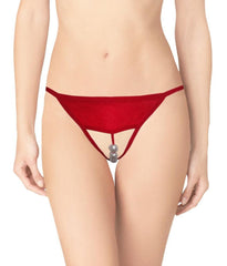 ItspleaZure Womens Sexy Open Crotch Pearl Thong for at itspleaZure