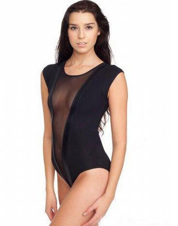 Black Mesh Front Sexy Teddy for Women at itspleaZure