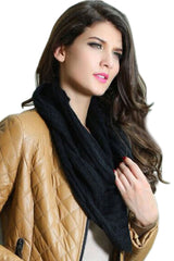ItspleaZure Warm Knitted Black Scarf- for at itspleaZure