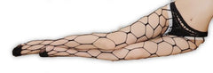 ItspleaZure Women's Elastic Big Holes Fishnet Stockings & Free Thong (Freesize_Q2MBS036_ARBT) for at itspleaZure