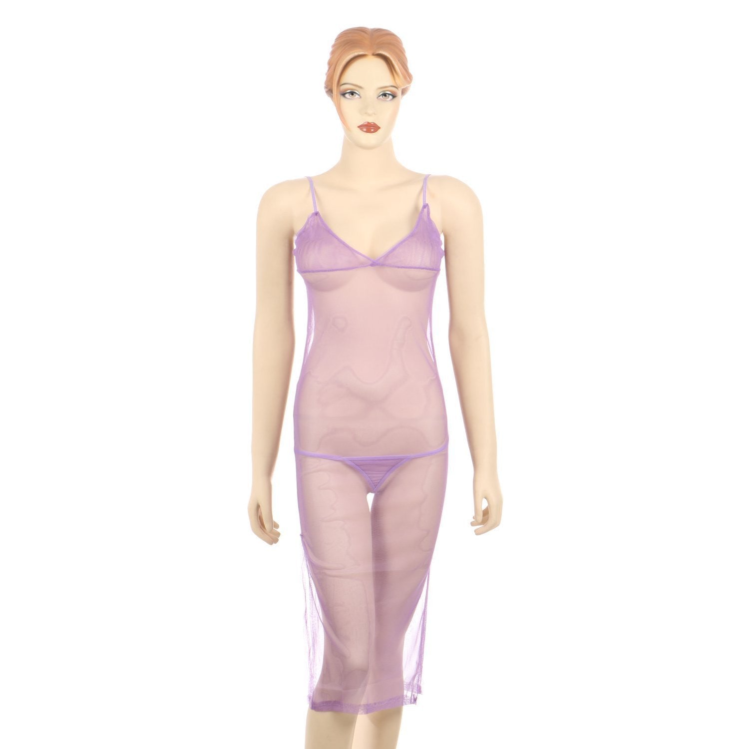 Itspleazure women sexy Long see through Purple Gown for at itspleaZure