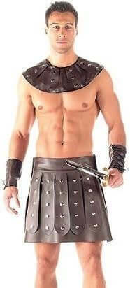 ItspleaZure 2 Piece Barbarian Gladiator Costume For Men
