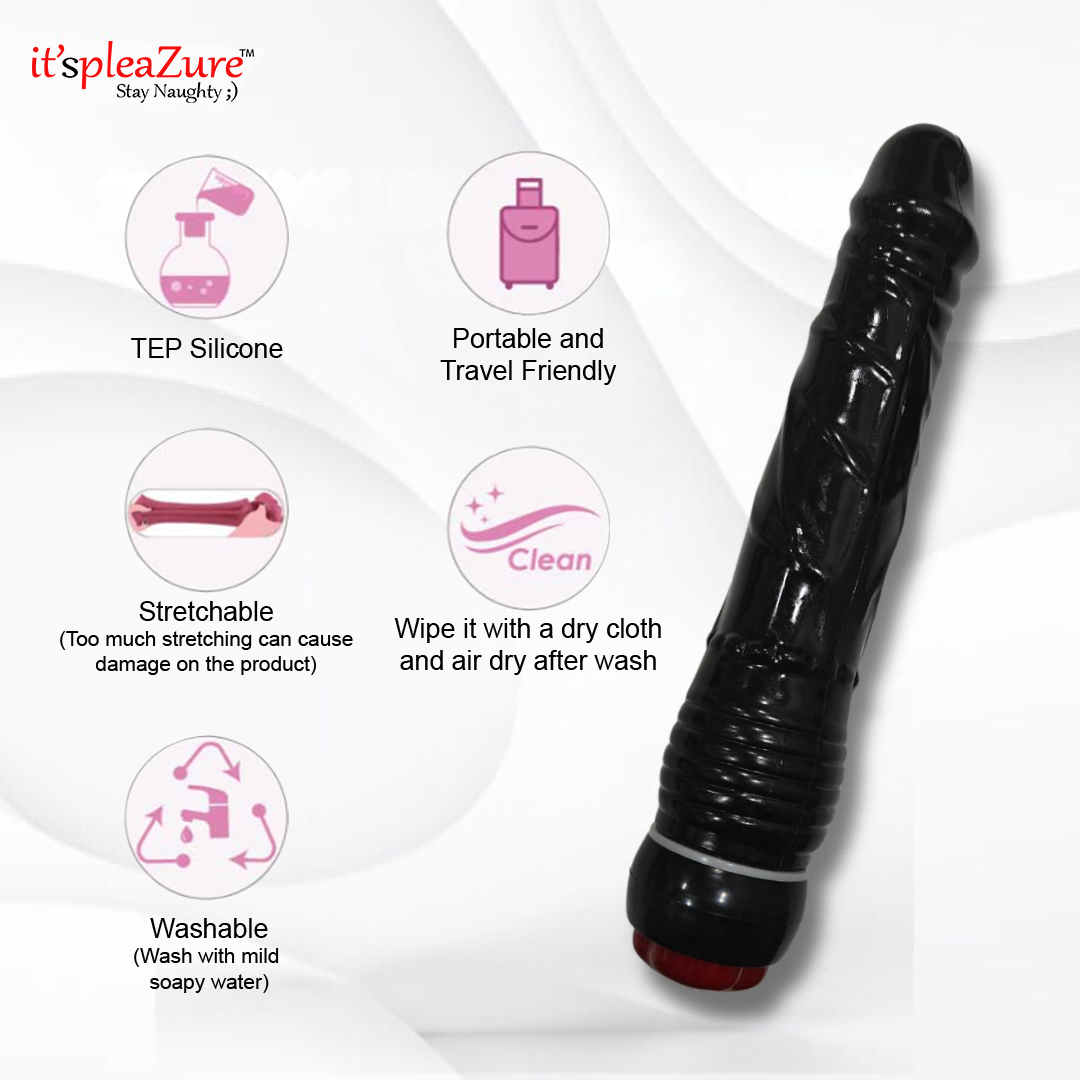 Black TEP silicone product with features listed on a white background
