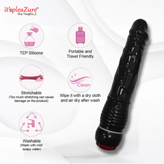 Black TEP silicone product with features listed on a white background